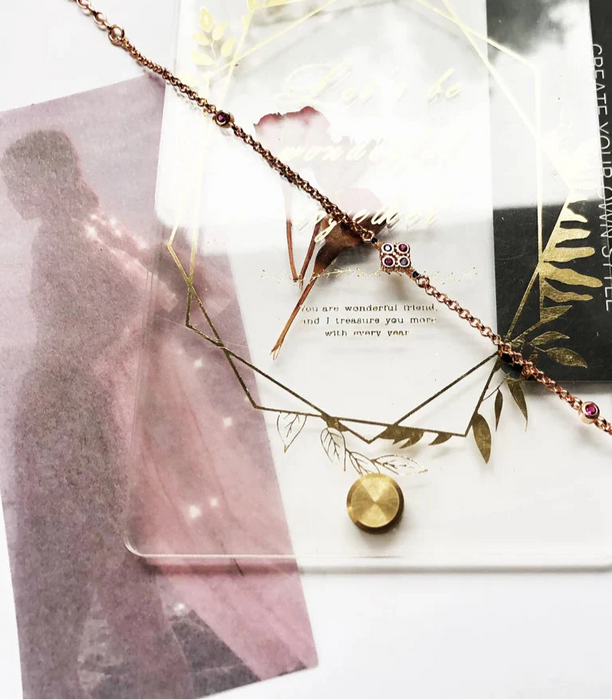 925 Sterling Silver Rose Gold Plated Bracelet Link Chain Victorian Style Jewelry For Women