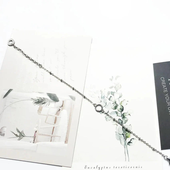 925 Sterling Silver Adjustable Fine Bracelet With Filigree Charm And Round Eyelets European Jewelry For Women