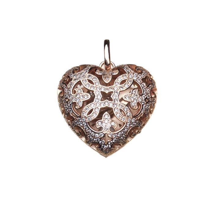 925 Sterling Silver Love Heart Locket Pendant Fashion Jewelry For Women