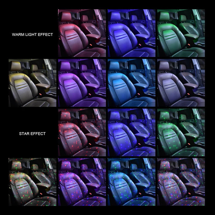 Wireless Voice Control Rgb Car Roof Star Light