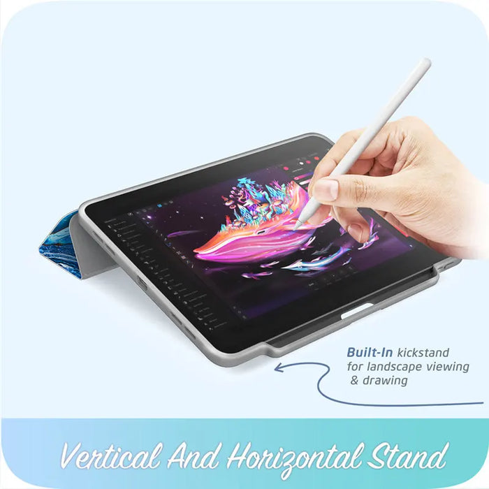 For Ipad Pro 12.9 2022 / 2021 / 2020 / 2018 Cosmo Full-Body Trifold Stand Protective Smart Case With Auto Sleep