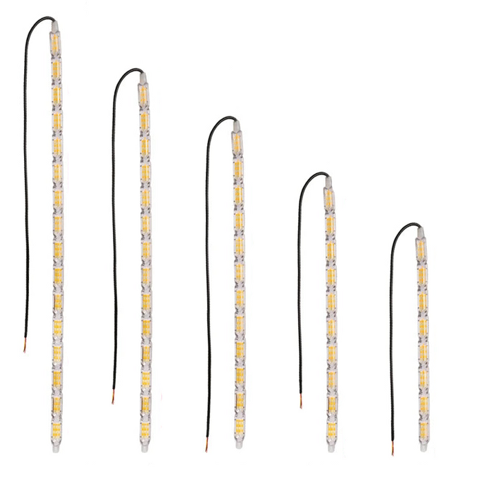 2Pcs Flexible Drl Led Daytime Running Light Strip Waterproof Car Decorative Driving Lights Turn Signal Yellow Lamp 12V