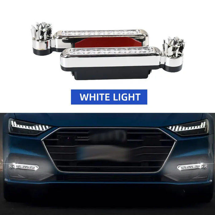 2Pcs Car Wind Energy Led Drl Daytime Running Light No Power Supply Needed