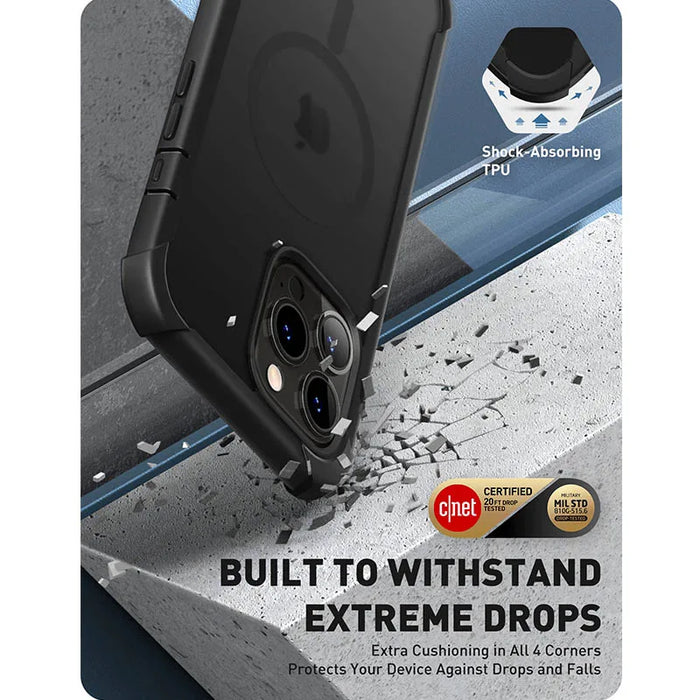 For Iphone 13 Pro 6.1 Inch 2021 Forza Magnetic Dual Layer Rugged Case With Built-In Screen Protector