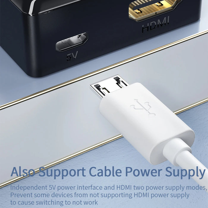 Hdmi-Compatible Splitter Switch 4K 2.0 Hdmi-Compatible Switcher 1X2 / 2X1 Adapter 2 In 1 Out Converter For Ps4 Hd Tv Box