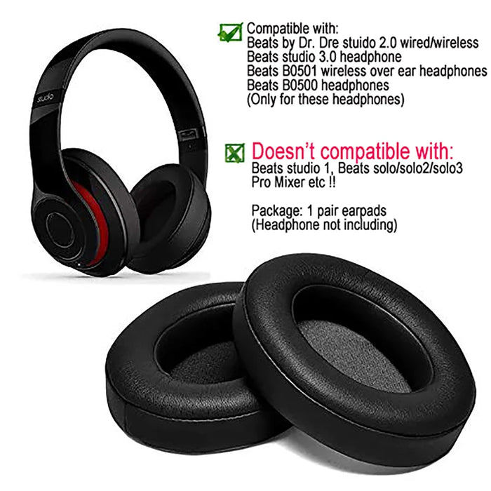 Pair of Wireless Wired Headphone Ear Pads For Beats Studio 2.0 3.0 Replacement Cushions