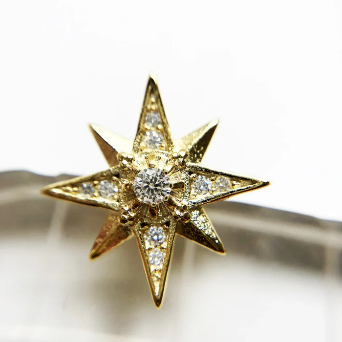 925 Sterling Silver Handcrafted Magic Star Earrings