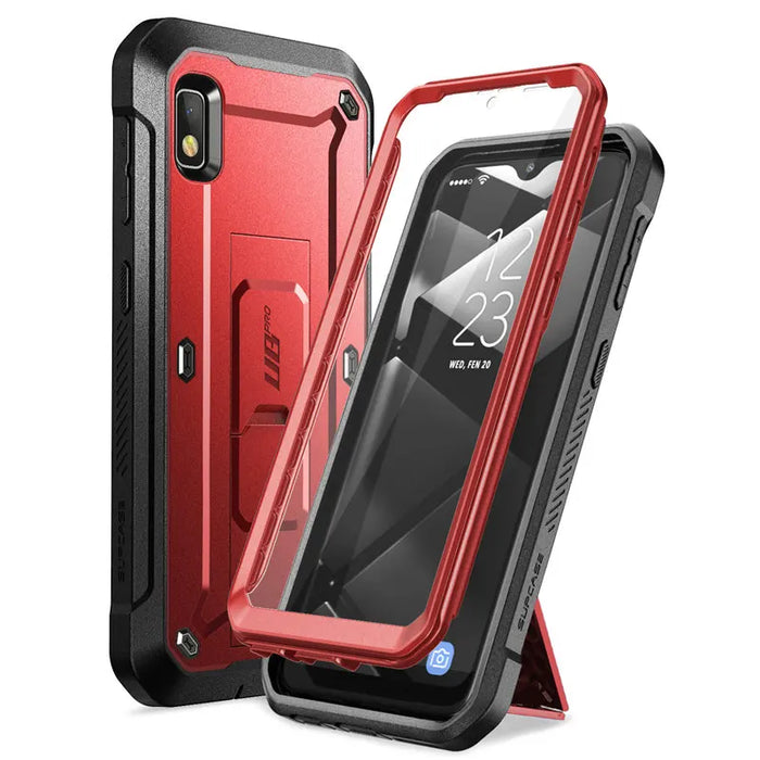 For Samsung A10E 2019 Rugged Holster Case With Built-In Screen Protector & Kickstand