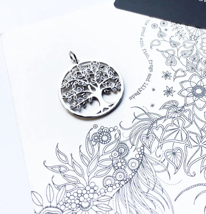 925 Sterling Silver Romantic Tree Pendant Nature Gift For Women