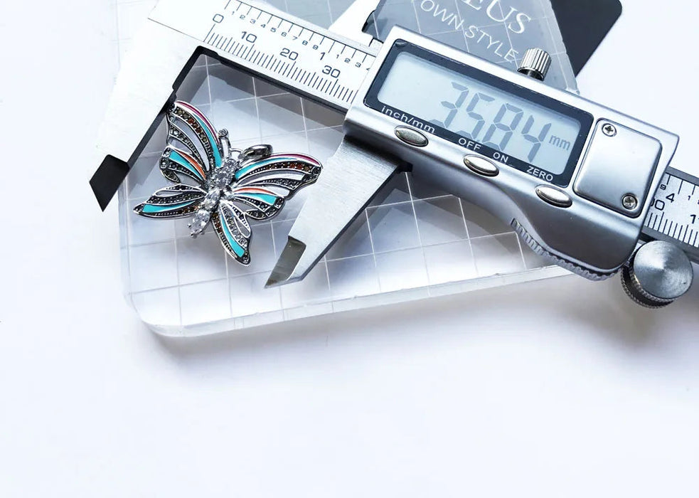 925 Sterling Silver Boho Butterfly Pendant Summer Jewelry For Women