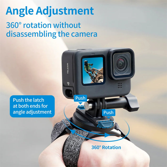 360 Degree Rotation Wrist Strap For Gopro Hero & Insta360 Action Cameras