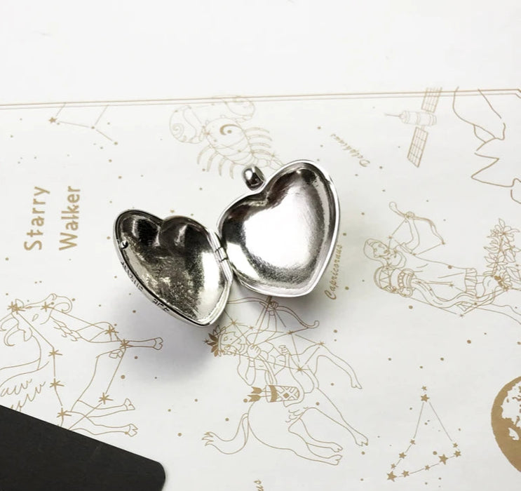 925 Sterling Silver Romantic Large Heart Locket Pendant 2021 Spring Collection Fine Jewelry For Women