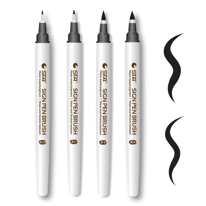 4 Pcs Japanese Calligraphy Brush Pens For Writing & Drawing
