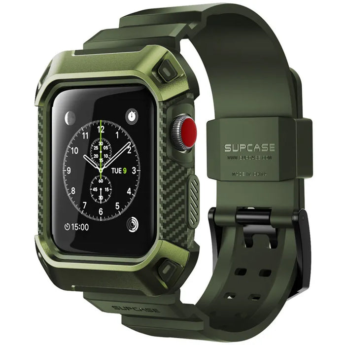For Apple Watch Series 3 / 2 / 1 42Mm Rugged Protective Case With Strap Bands