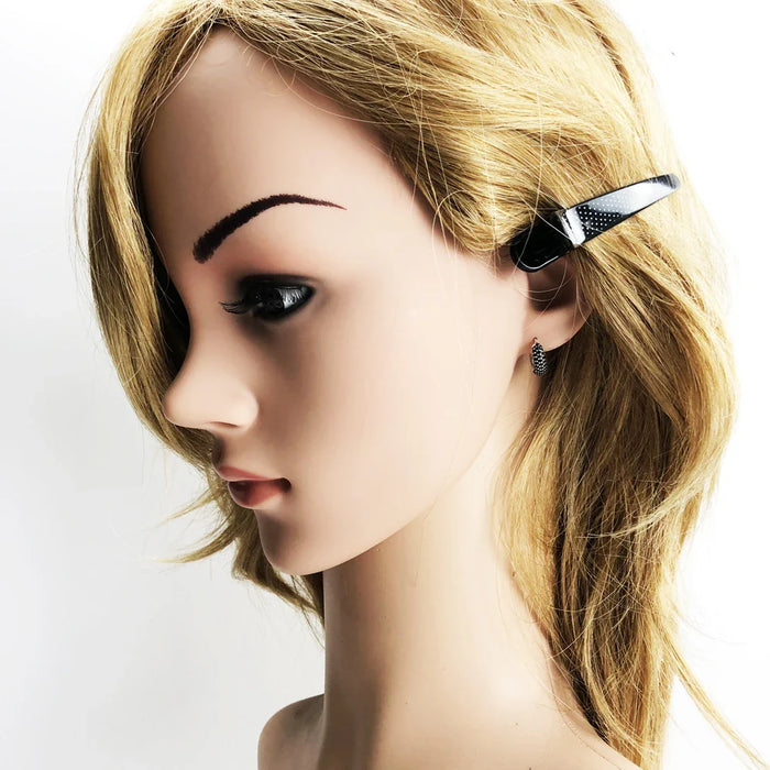 925 Sterling Silver Water Drop Hinged Hoop Earrings Europe Style Glam Fashion For Women