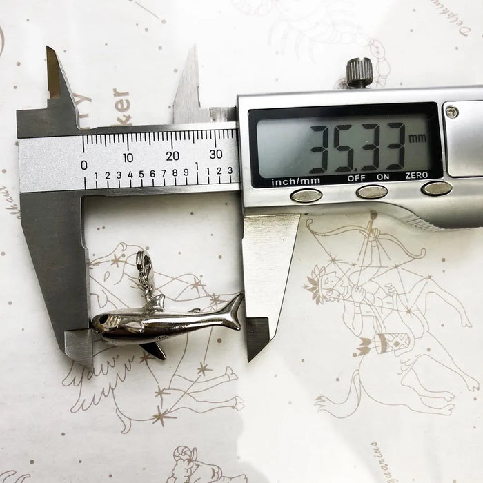 925 Sterling Silver Shark Pendant Trendy Gift For Men & Women