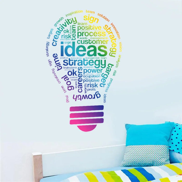 Colourful Bulb Patterns Wall Stickers For Home Decor