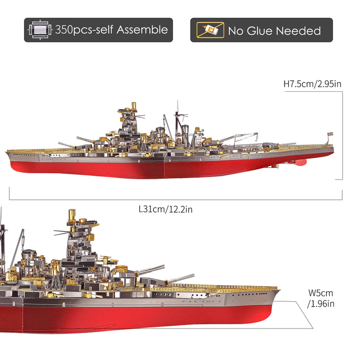 Diy 3D Metal Puzzle Model Kit Kongou Battleship Perfect Gift For Adults