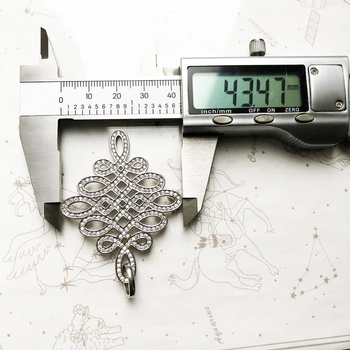 925 Sterling Silver Love Knot Pendant Fashion Accessory For Women