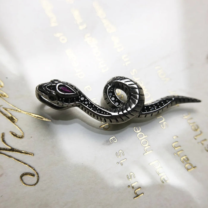 925 Sterling Silver Boho Snake Pendant Summer Protection Gift For Women