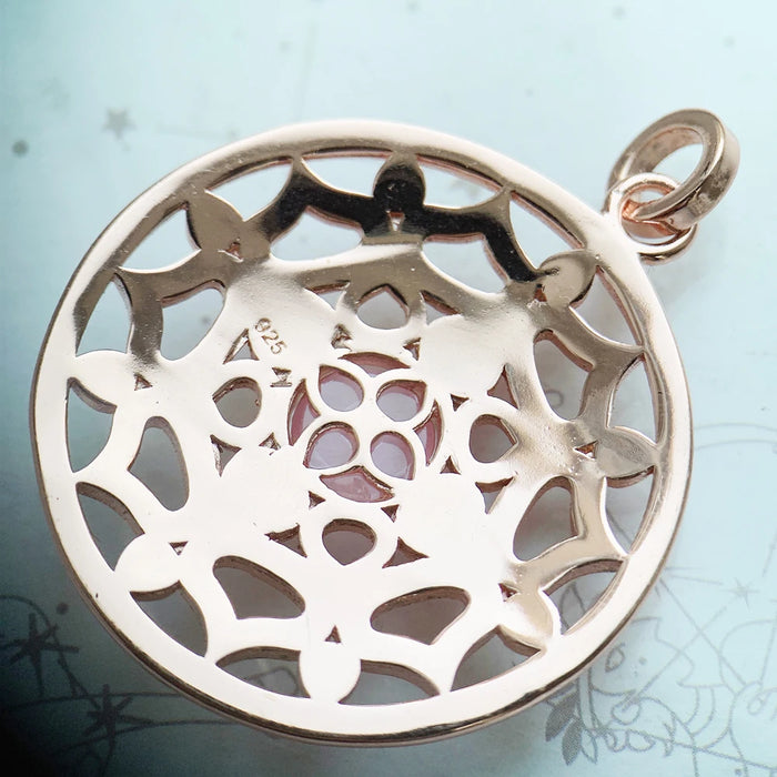 925 Sterling Silver Opal Lotus Pendant Glam Jewelry European Style Trendy Accessory Soul Gift For Women