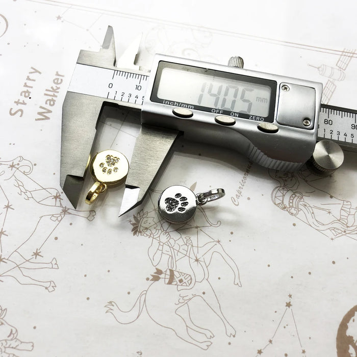 925 Sterling Silver Autumn Cat Paw Pendant Gift For Women