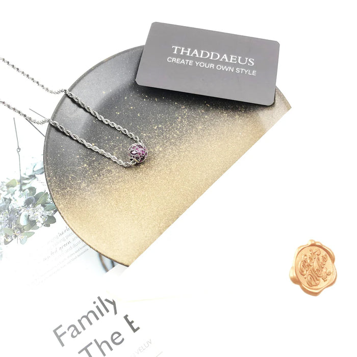 925 Sterling Silver Passion Fire Karma Wheel Necklace Fine Jewelry For Women