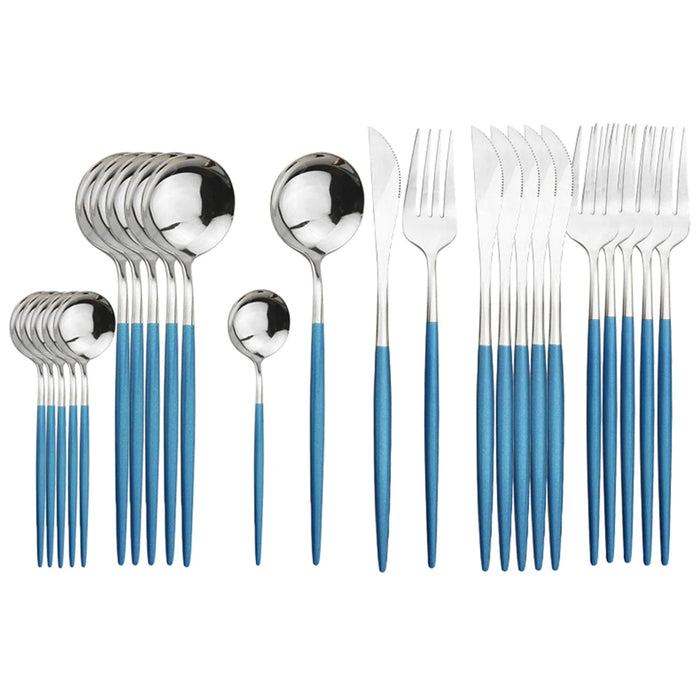 24 Piece Stainless Steel Cutlery Set For 6