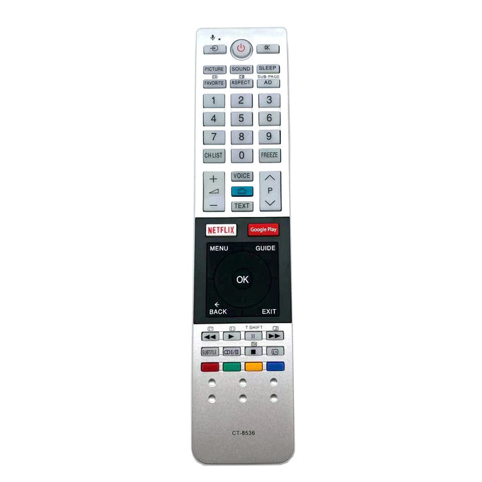 For Toshiba Tv With Netflix Google Play Key 32L4750A 43U7750 50U7880 58U7880 Without Voice Replacement Remote Control Ct-8536