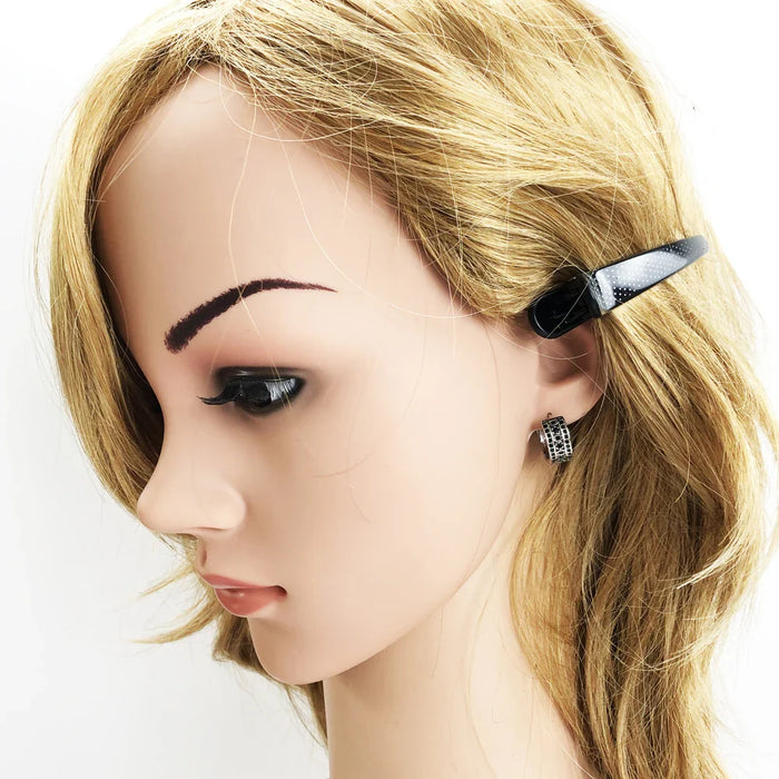 925 Sterling Silver Geometric Hinged Hoop Earrings Europe Style Glam Fashion For Women