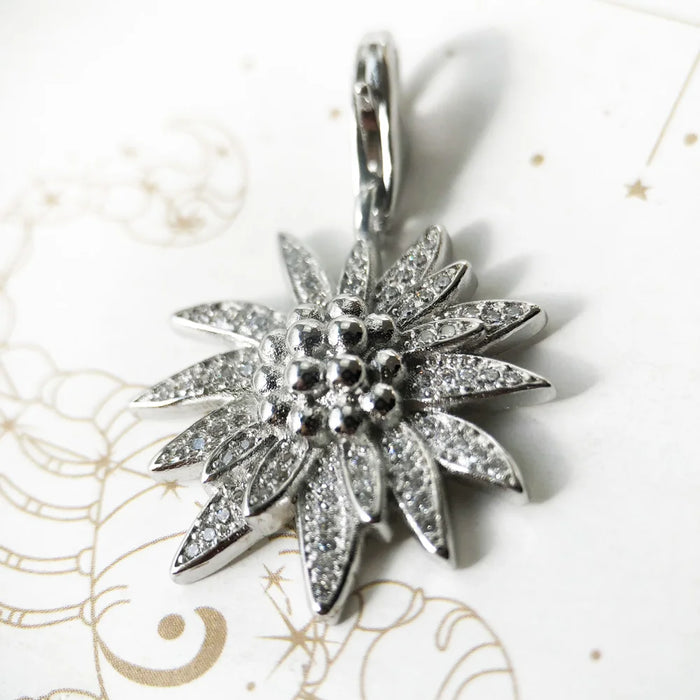 925 Sterling Silver Romantic Gift Necklace Edelweiss Bijoux For Women
