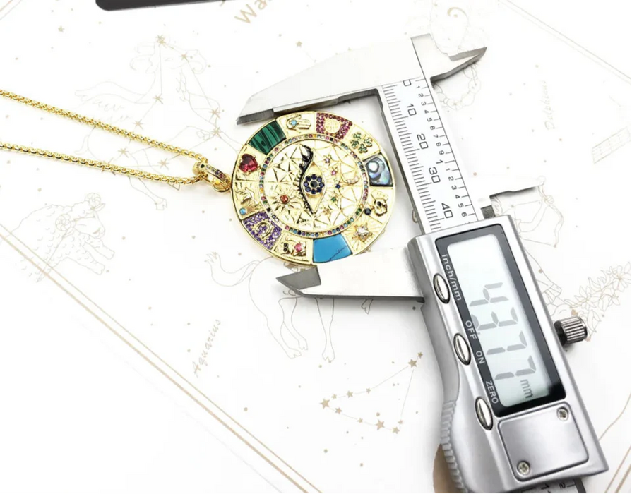 925 Sterling Silver Wheel Of Fortune Necklace Magical Lucky Symbols Amulet For Women And Men Fine Jewelry From Europe