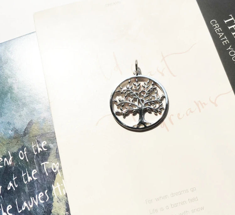 925 Sterling Silver Summer Tree Pendant Nature Jewelry For Women