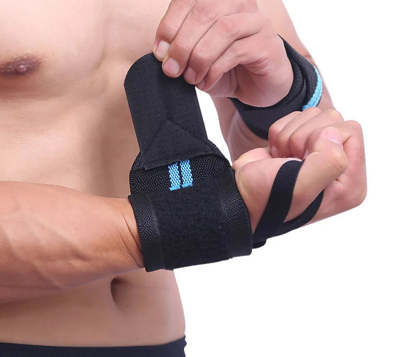 Pair of Professional Wrist Wraps For Strength Training Heavy Duty With Thumb Loop