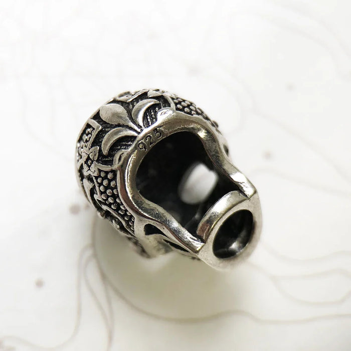 925 Sterling Silver Fleur-De-Lis Skull Bead Street Rebel Charm For Europe Karma Bracelets