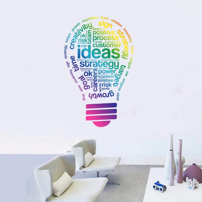 Colourful Bulb Patterns Wall Stickers For Home Decor