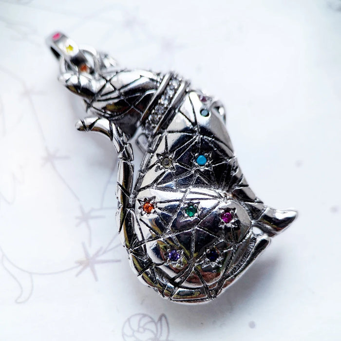 925 Sterling Silver Boho Cat Constellation Pendant 2022 Fine Jewelry Gift For Women