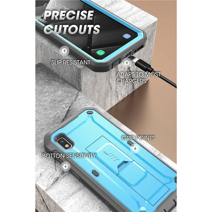 For Samsung A10E 2019 Rugged Holster Case With Built-In Screen Protector & Kickstand