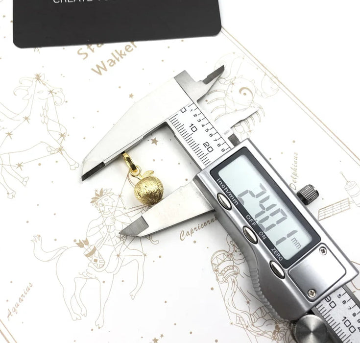 925 Sterling Silver Summer Gold Apple Pendant Jewelry For Women