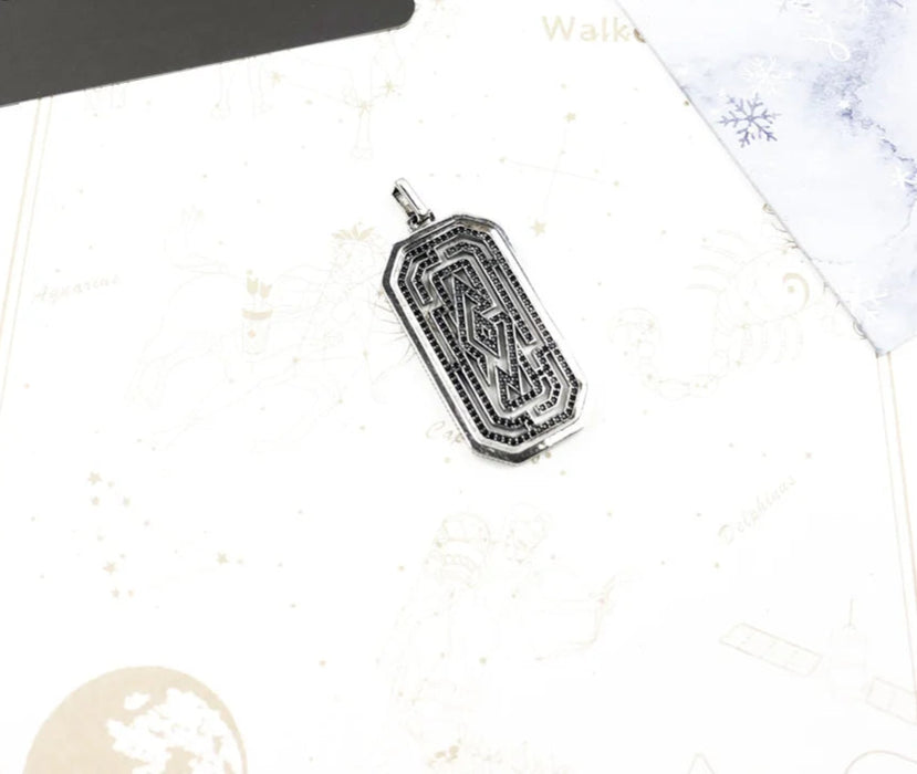 925 Sterling Silver Symbolic Labyrinth Pendant Maze Necklace For Men & Women