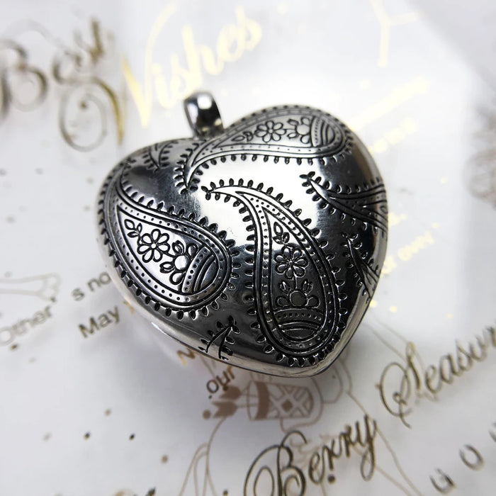 925 Sterling Silver Romantic Large Heart Locket Pendant 2021 Spring Collection Fine Jewelry For Women
