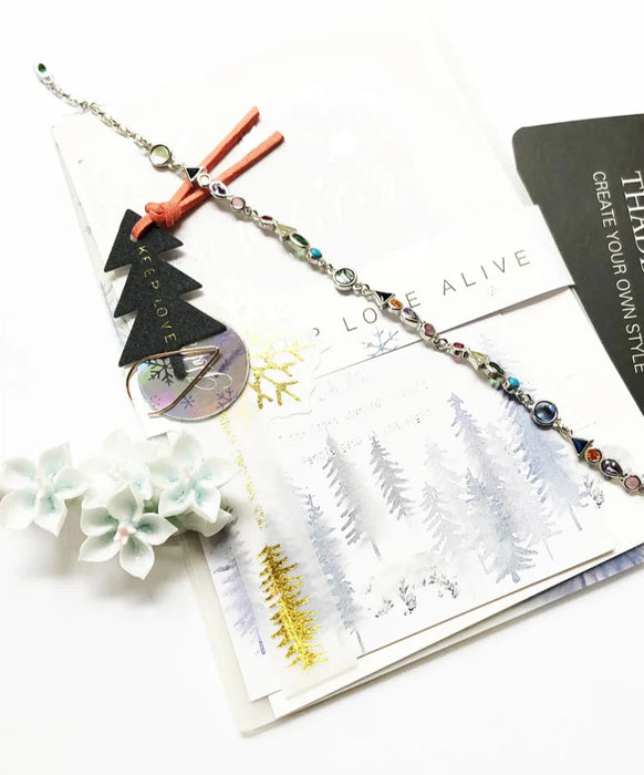 925 Sterling Silver Boho Paradise Journey Bracelets Colourful Chain For Women