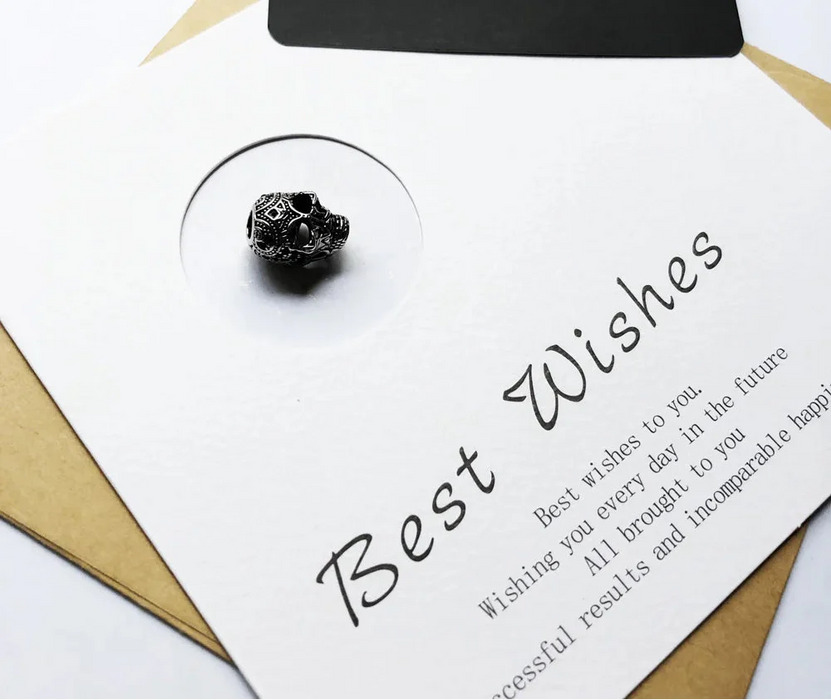 925 Sterling Silver Skull King Beads Punk Charm For Women & Men