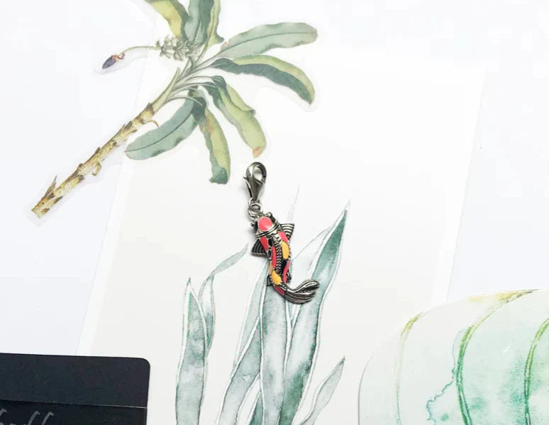 925 Sterling Silver Charm Necklace Koi Fish & Star Design Fashion Jewelry For Women & Girls