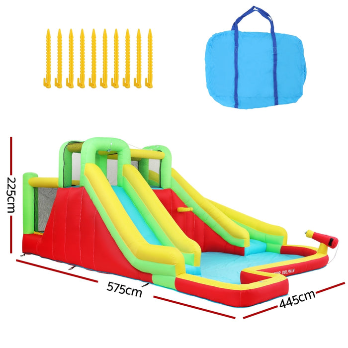 Kids Inflatable Pool Water Slide Park Jumping Castle 575X445Cm