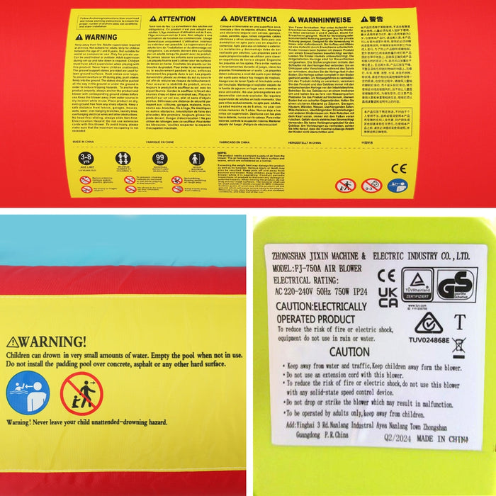 Kids Inflatable Pool Water Slide Park Jumping Castle 575X445Cm