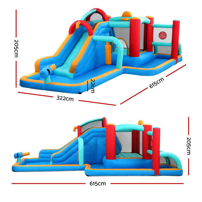Kids Inflatable Water Slide Splash Pool Park Jumping Castle Bounce 615X322Cm
