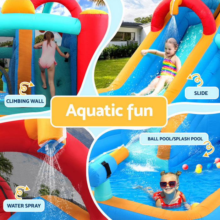 Kids Inflatable Water Slide Splash Pool Park Jumping Castle Bounce 615X322Cm