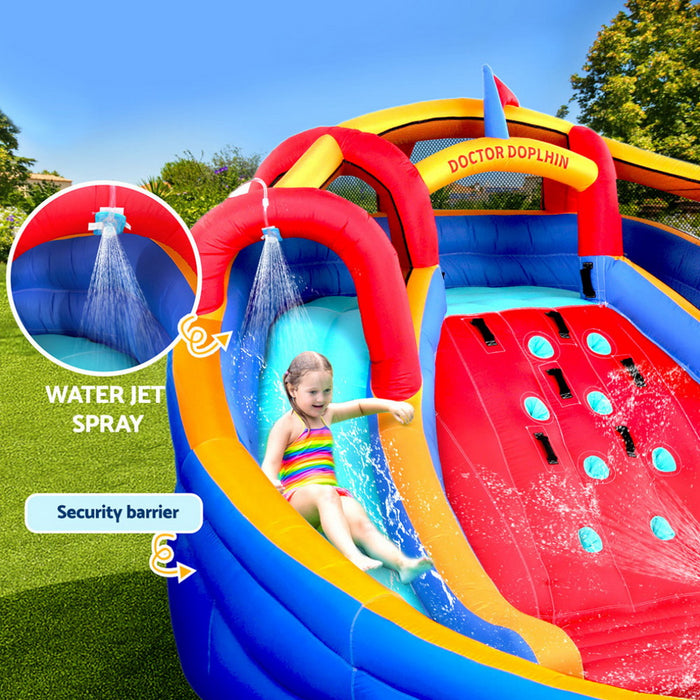 Inflatable Pool Water Slide Cannon Splash Park Toss Game 408X386Cm