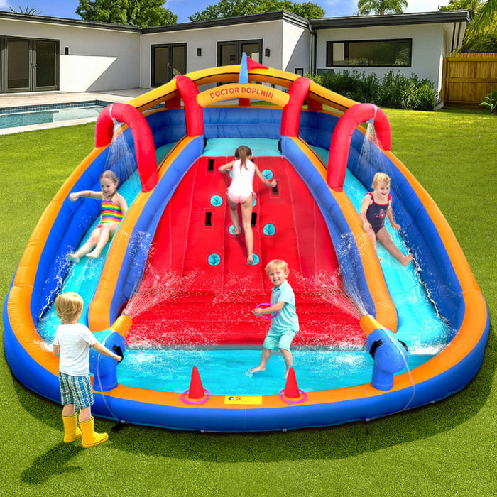 Inflatable Pool Water Slide Cannon Splash Park Toss Game 408X386Cm